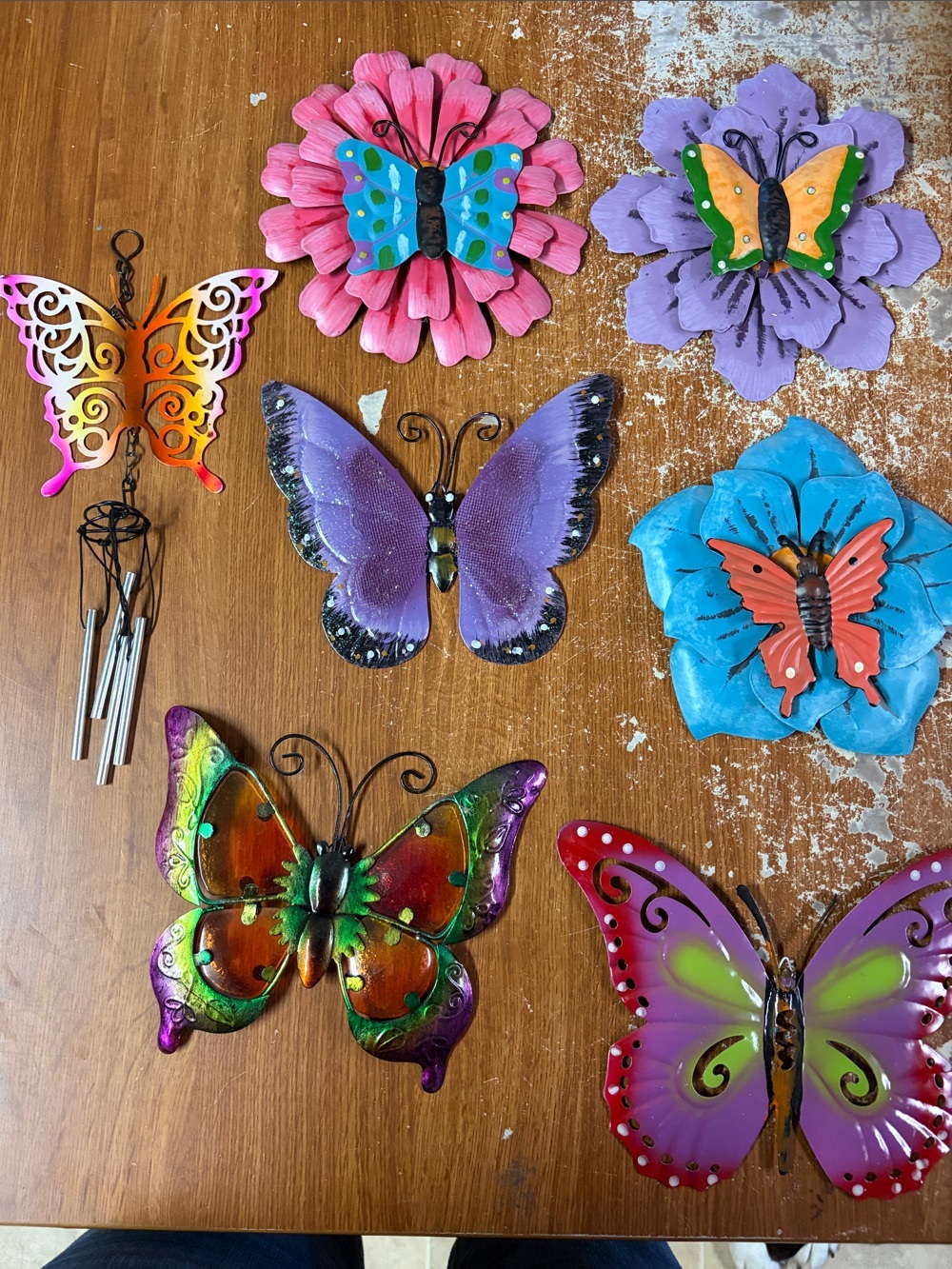 Colorful Butterfly metal Wall Decor Set - Vibrant Assorted Colors